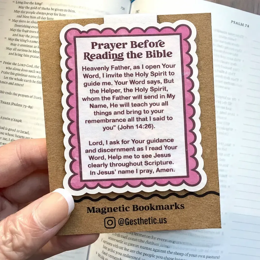 🎉Limited Edition, Only 100 Sets Left! - ✝️Prayer Before Reading the Bible Magnetic Bookmark🙏Invite the Holy Spirit Into Your Scripture Reading📖
